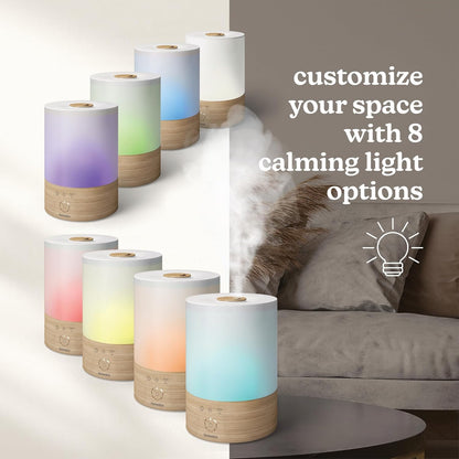 Homedics Cool Mist Ultrasonic Humidifier, 8-Colors Night Light