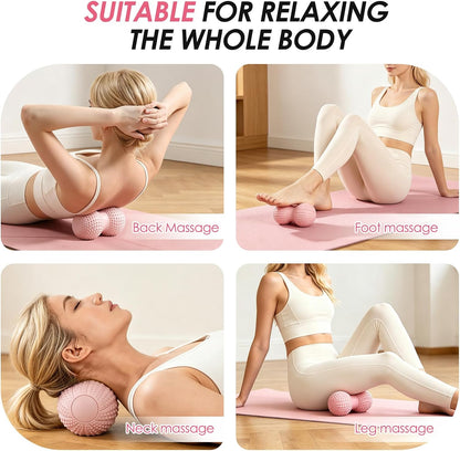 Peanut Massage Ball for Myofascial Release & Plantar Fasciitis Pain Relief | Hard lacrosse ball for deep tissue, yoga, acupoint pressure, trigger point and muscle relaxer therapy