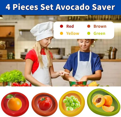Avocado Preserver, Half Cut Fruit Container - Reusable Kitchen Tool for Refrigerator Onion Storage - Cheese, Lemon, Vegetables, Tomatoes, Fruit Gripper