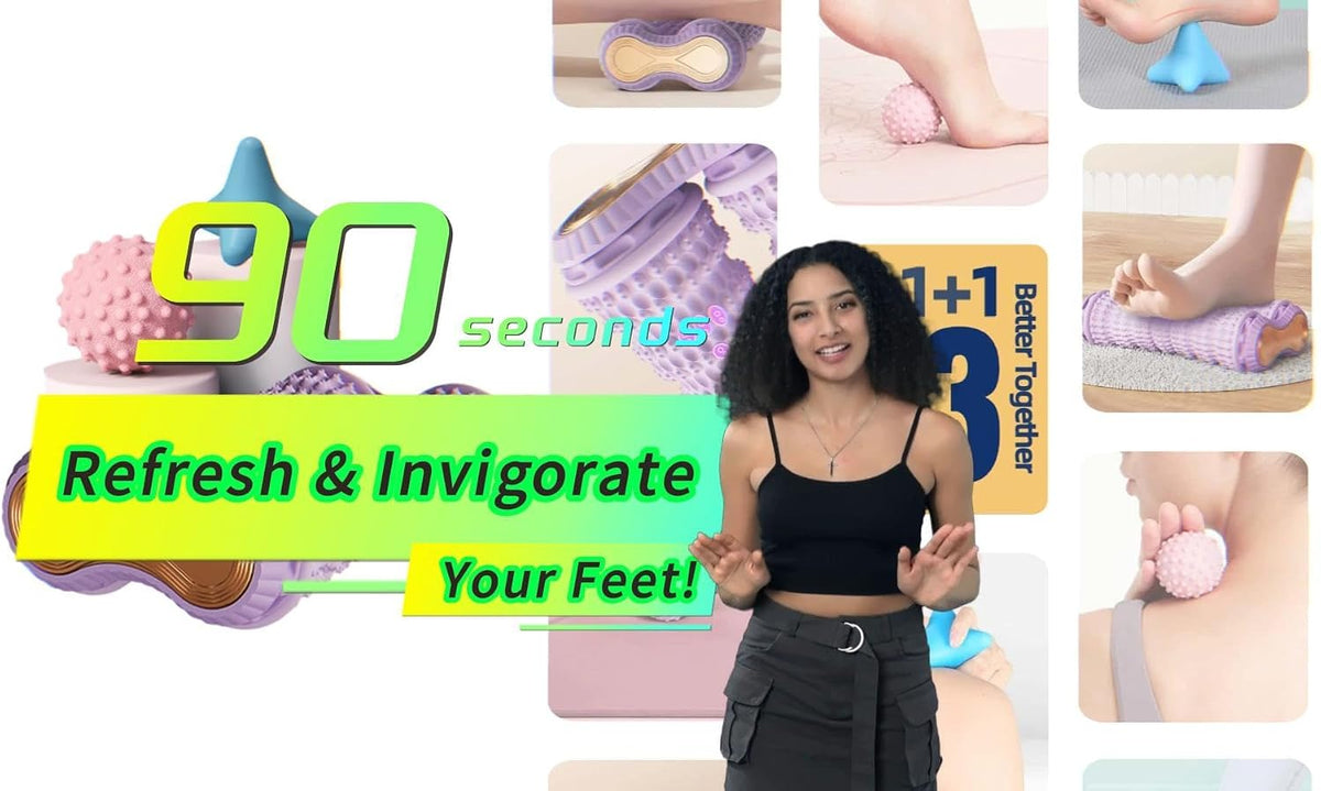 Foot Roller & Foot Massage Ball, Plantar Fasciitis Relief Set