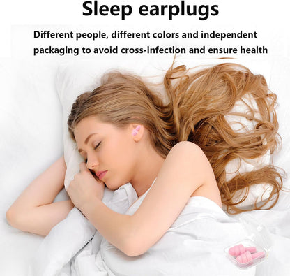 Earplugs for Sleeping Noise Cancelling, 8Pairs Reusable Ear Plugs