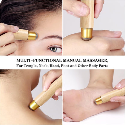 Large Back Scratcher, Body Scratcher for Adults Extendable Long 24Inch, Thick Wooden Handle Steel Massage Roller, Extra Wider Rake Claw, Sturdy Backscratchers Hand Massager Tool | Self Body Massage Tool