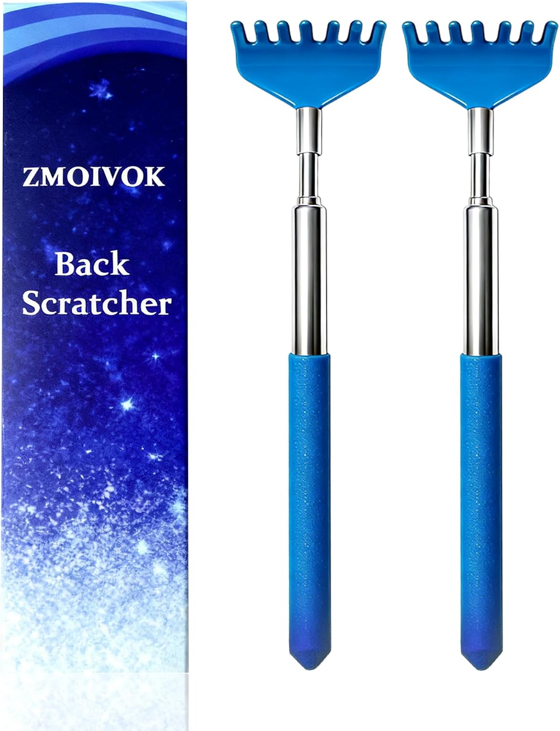 2 Pack Back scratchers Set,Stainless Steel Back Scratcher Extendable