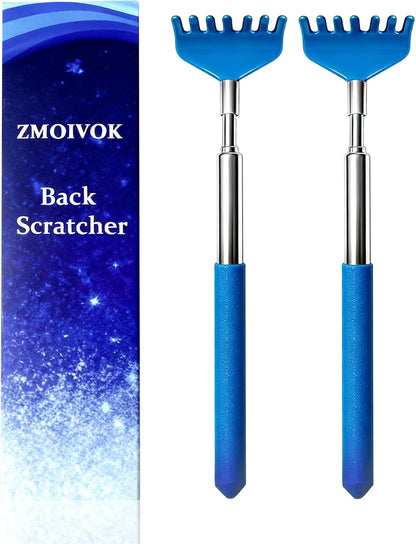 2 Pack Back scratchers Set,Stainless Steel Back Scratcher Extendable