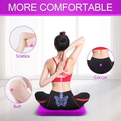 Gel Seat Cushion for Long Sitting, Gel Chair Cushion (Large & Thick)