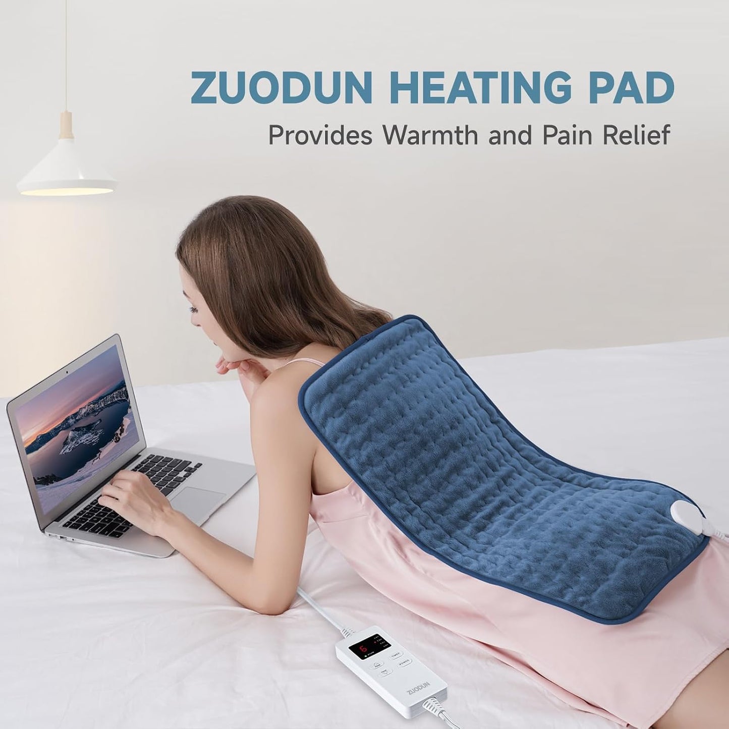 Heating Pad for Back, Neck, and Shoulder Pain Relief, Electric Heat Pad with 6 Heat Levels, Moist Heat Option, Auto Shut-Off, Birthday Christmas Gift for Women Men Mom Dad Grandma, Gift for her