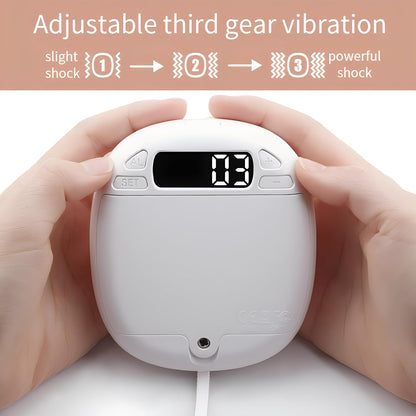 Digital Vibration Alarm Clock, Portable Bed Shaker with Snooze Adjustable Vibration for Heavy Sleepers Hearing Impaired, Under Pillow LED Display Flash Light Portable Rope(Blue)