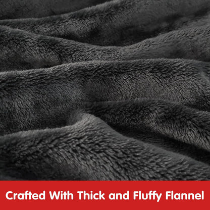 Wearable Blanket Sweatshirt Gifts for Women and Men, Warm and Cozy Giant Blanket Hoodie, Thick Flannel Blanket with Sleeves and Giant Pocket - Dark Gray