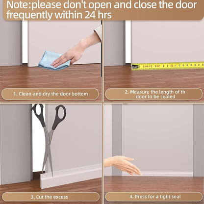 KNEELISA 39" Black Under Door Draft Stopper Interior for 0-1“ Gap,Silicone | Bottom Door Sweep Sound Proofing,Soundproofing Noise Blocker,Gap Filler Soundproof Seal Strip