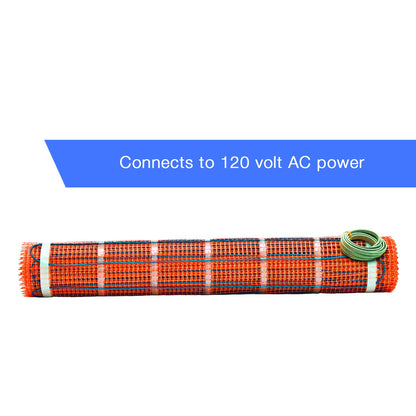 SunTouch TapeMat Electric Radiant Floor Heating Mat, Orange, 120V, 10 Sq Ft