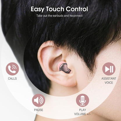 Sleep Earbuds Bluetooth 5.4, Mini Light-Weight Headphones for Side Sleepers | Features Sleep Mode & Built-in White Noise for Relaxing. 48H Battery & Clear Calls. Perfect Mini Earphones for Sound Sleep