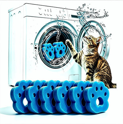 Pet Hair Remover for Laundry Reusable Dryer Pet Hair Balls and Lint Traps Effortlessly Removes Dog Cat & Dog Hair from Clothes in Washing Machine Hair Catcher (6Pcs)
