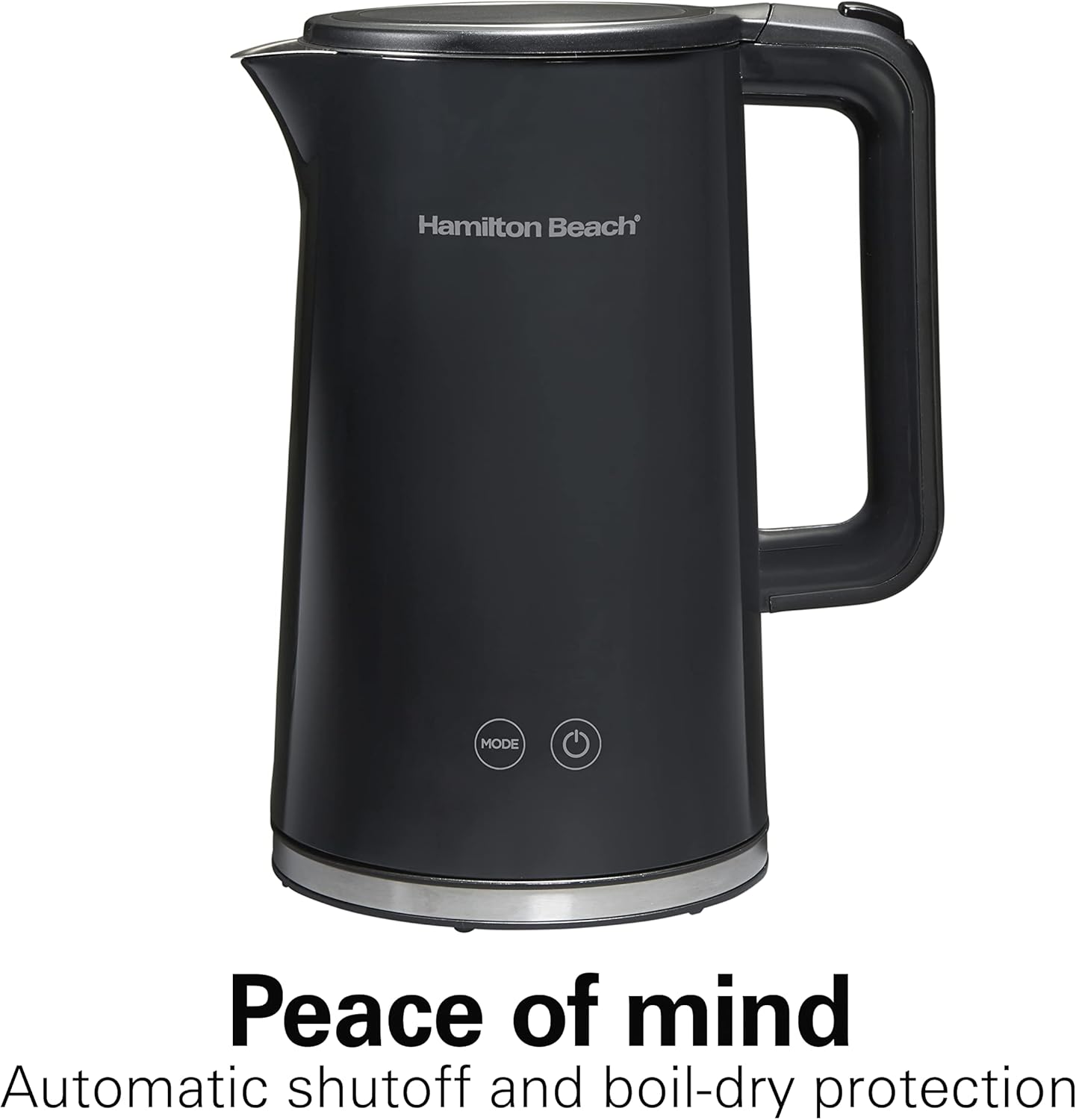 Hamilton Beach Digital Temperature Control Electric Tea Kettle, Hot Water Boiler & Heater 1.7L, 5 Preset Modes + Keep Warm, Fast Boil 1500 Watts, BPA Free, Cool-Touch Exterior, Black (41033) | Fast Boiling 1500 Watts |Temp Control + 5 Presets |