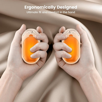 POMPONGO Hand Warmers Rechargeable 2 Pack, Smart Hand Warmer Max. 20Hrs Heat, 3 Levels 108-131°F, Hunting Gear, Golf Accessories, Stocking Stuffers for Men Women, Christmas Men Gifts
