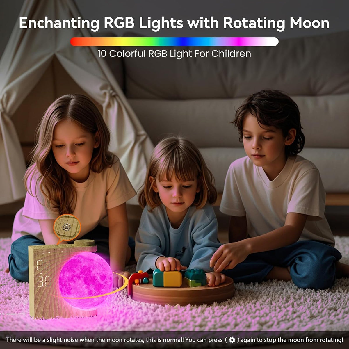 RETEYUNG Sunrise Alarm Clocks Sound Machine Moon Lamp for bedrooms
