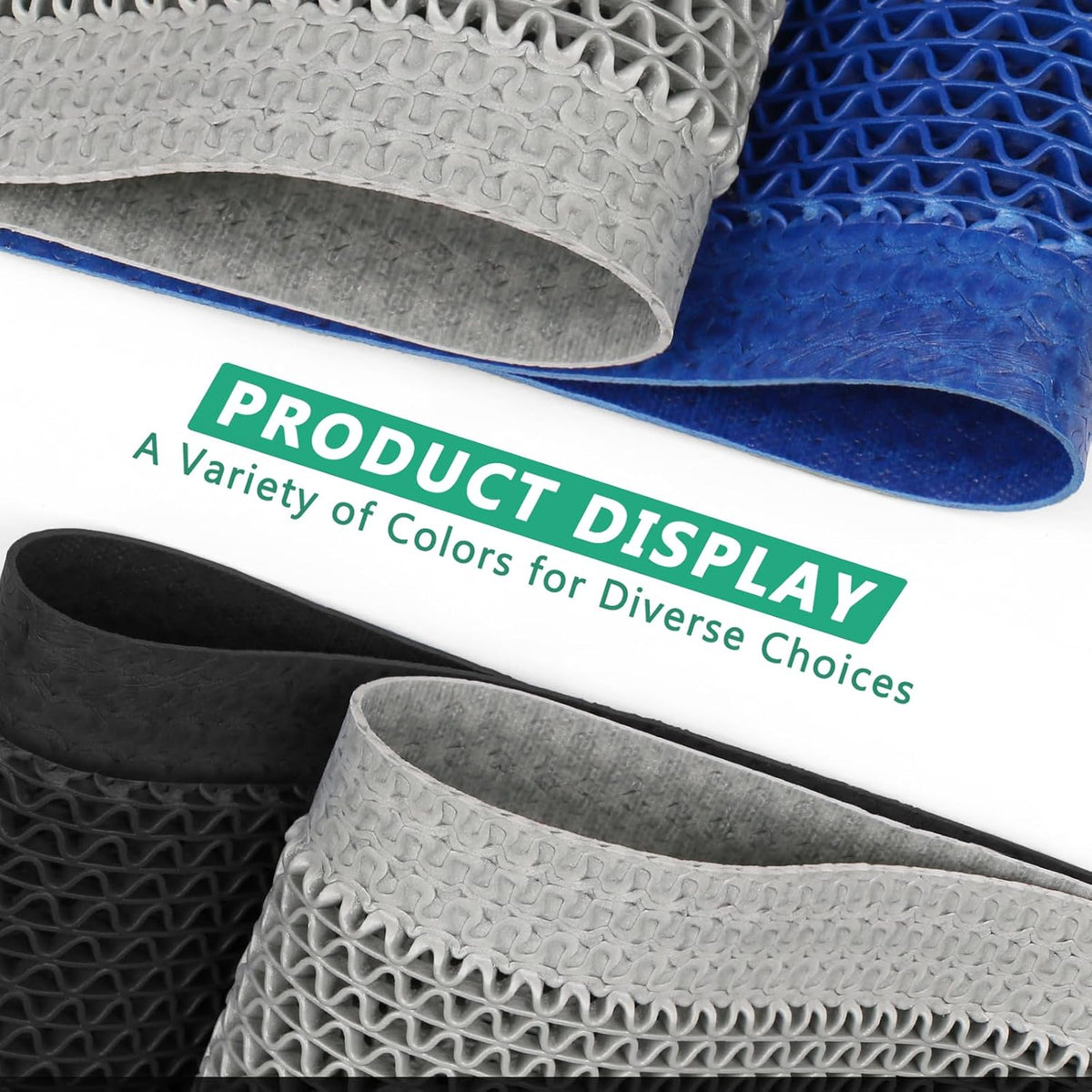 WochiTV Non Slip Drainage Mats PVC Pool Floor Mat 0.23'' Thick Outdoor Indoor Parking Space Mat for Bathroom Garage Basement Backyard Commercial Kitchen 3x16.6Ft