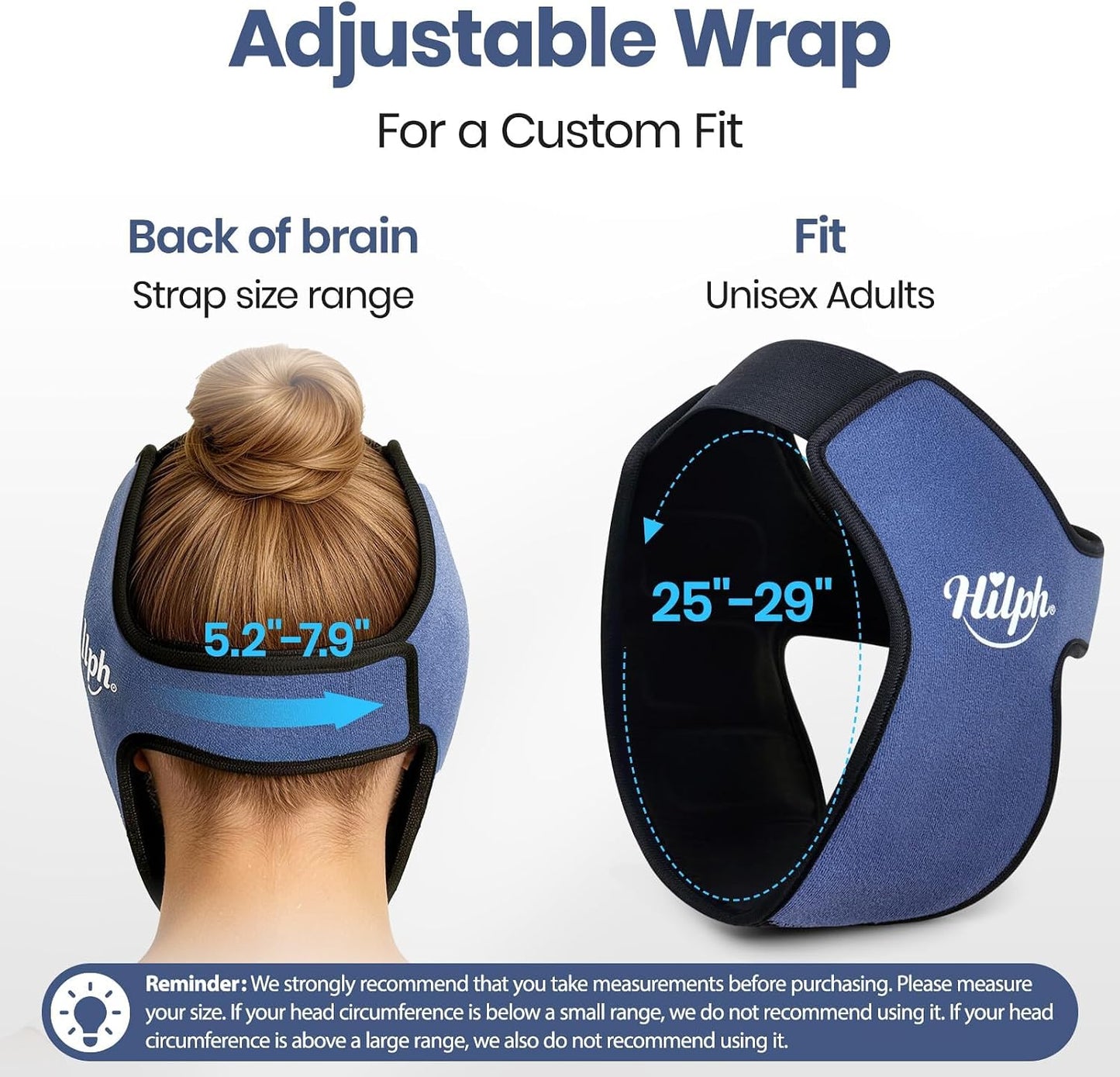 Hilph 3D Wisdom Teeth Ice Pack Wrap, 1 Hours Long-Lasting Jaw Ice Pack | Flexible Ice Grid Gel Design, face ice pack wrap, pain relief after oral surgery, Wisdom Teeth Removal, tonsillectomy