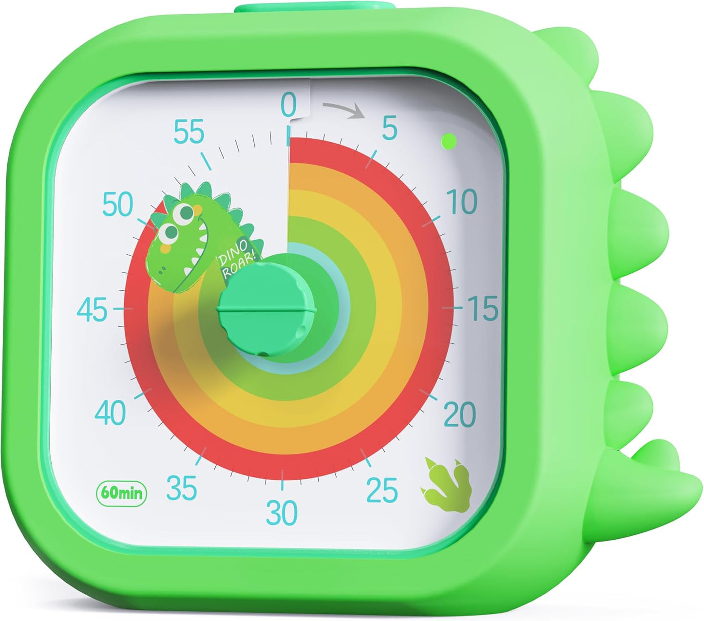 Owliwise Visual Timer for Kids, 60 Minute Countdown Timer with Silent Operation, Cute Pomodoro Rainbow Disk Time Management Tool for Classroom and Home Study, for Kids Desk, Office Desk and Meetings