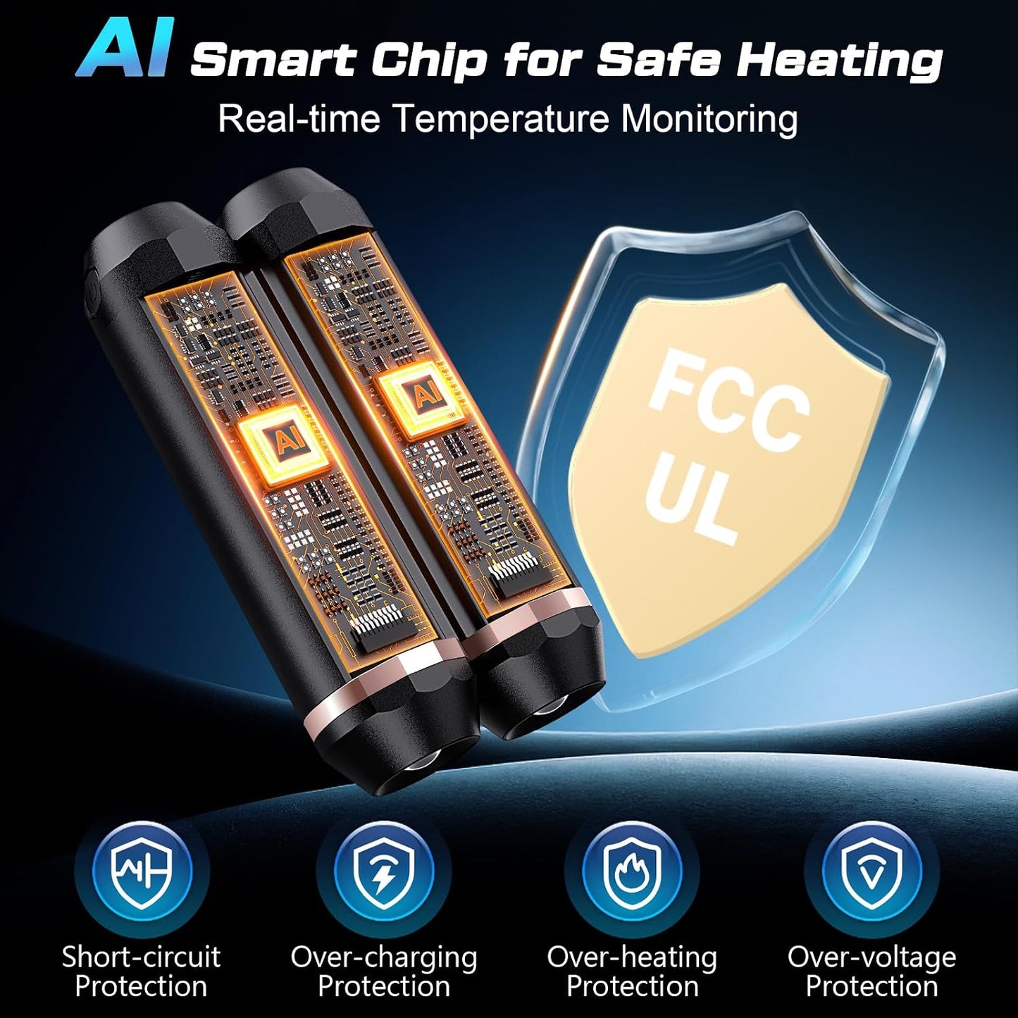 3-in-1 AI Hand Warmers Rechargeable 10000mAh 24Hrs 360° Heating | Dual Power Bank & Flashlight, Portable Pocket Heater, Outdoors Hunting Camping Accessories, Gift for Men Women