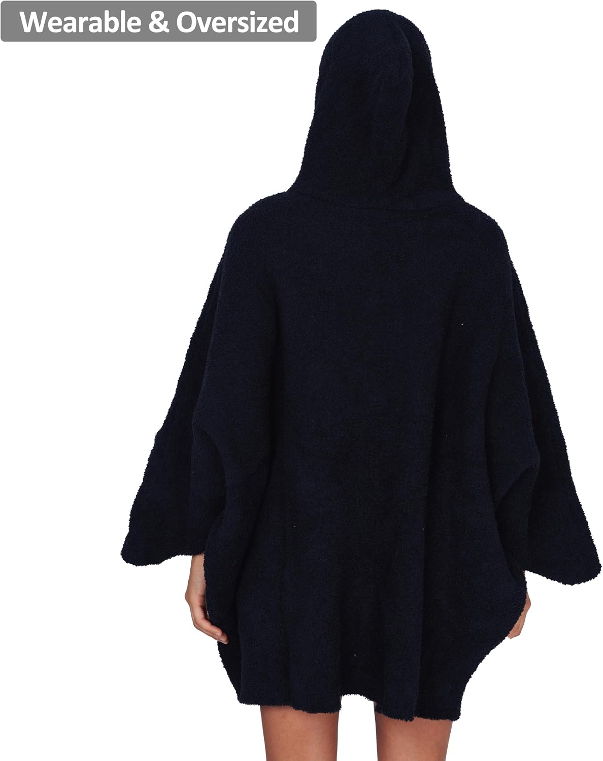 WDCOZY Wearable Blanket Hoodie Poncho Throw Comfy Soft Warm Cape Shawl Cozy Cloak Wrap Hooded with Sleeves For Women Adults
