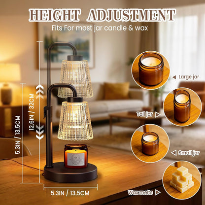 hyrion Candle Warmer Lamp with Timer, Gifts Adjustable Height Candle Lamp