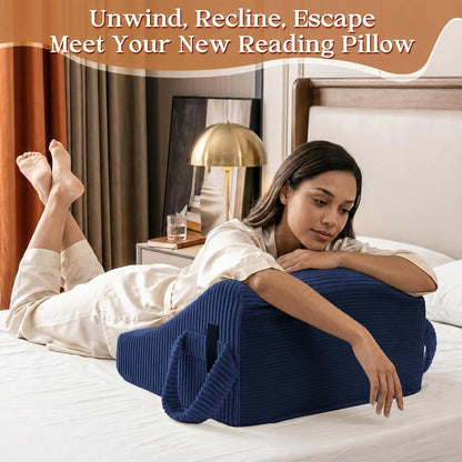 Reading Pillow/Backrest Pillow with Arms, Cup Holder & Phone Pocket