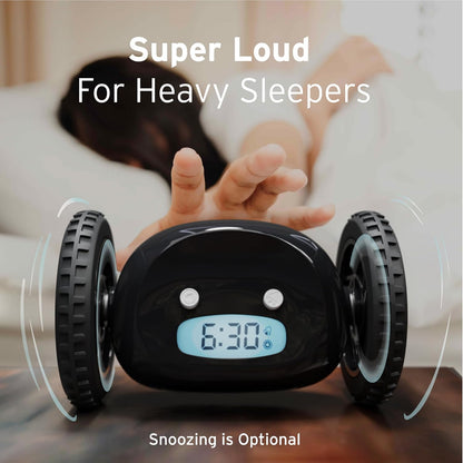 CLOCKY Alarm Clock on Wheels – Loud Rolling Alarm Clock for Heavy Sleepers