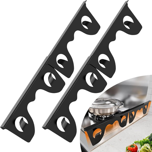 Adjustable Stove Gap Covers 2 Pack, Black 13.8-27.5 Inch