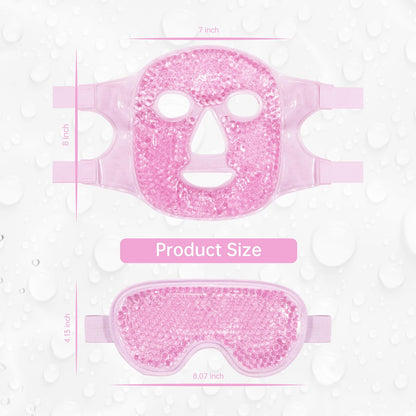 ZNÖCUETÖD Cold Face Eye Mask Ice Pack Reduce Facial Puff, Dark Circles, Hot Cold Compress Pack, Face SPA Gift for Woman Sleeping, Pressure, Headaches, Skin Care, Post Laser Cosmetic Care, Reversible