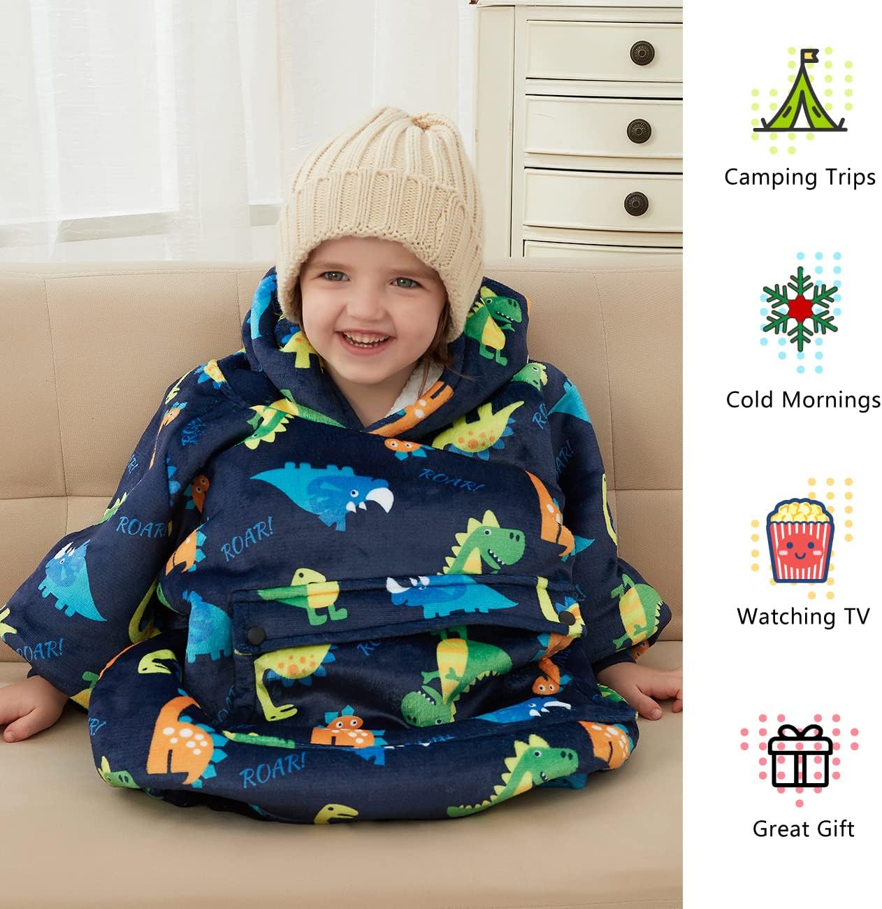 Wearable Blanket Hoodie for Adults With Pocket Strawberry Hoodie | Sherpa, Fuzzy Blanket Hoodie, Oversized Sweatshirt Blanket, Kangaroo Pouch, Cute Birthday Gifts for Sister, Cute Stuff