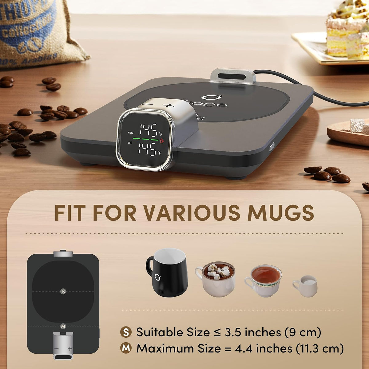IKAGO Coffee Mug Warmer for Desk, 1°F Precision Control, Smart Cup Heater