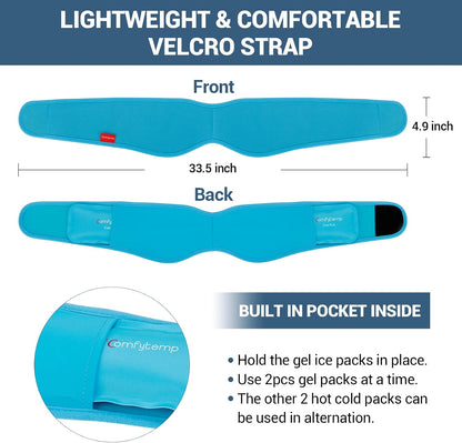 Comfytemp Wisdom Teeth Ice Pack Head Wrap, Gel Face Ice Pack for TMJ Relief