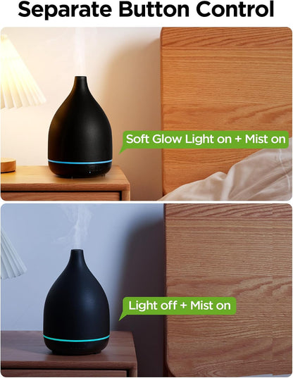 InnoGear 300ml Ceramic Essential Oil Diffuser, Diffusers for Home, Yellow