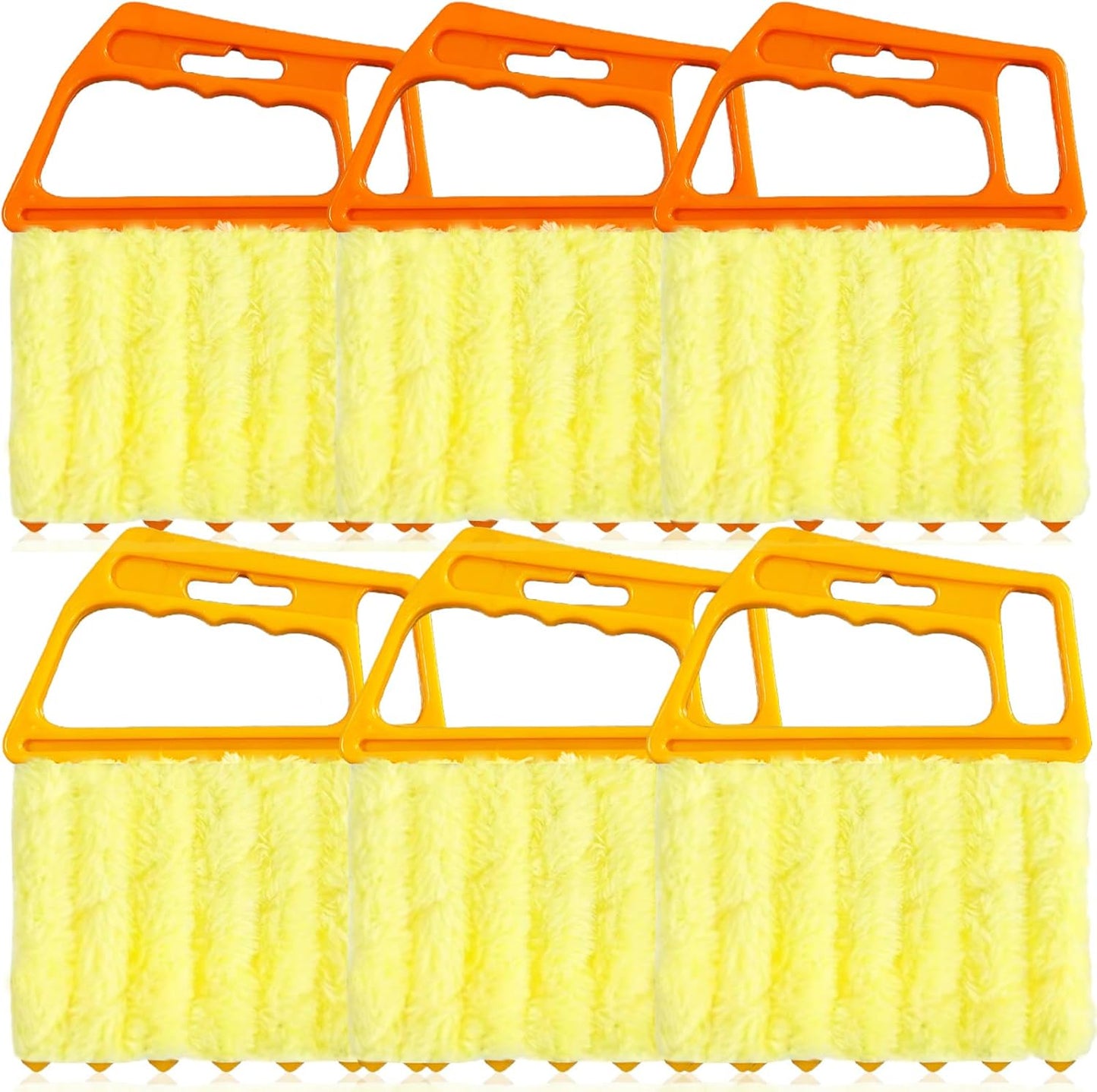 AOCEAN 2 Pcs Blind Cleaner Duster Tool, 7-Finger Dusting Cleaner Tool for Window & Air Vent, Washable Handheld Microfiber Duster Brush for Blinds Dust Dirt