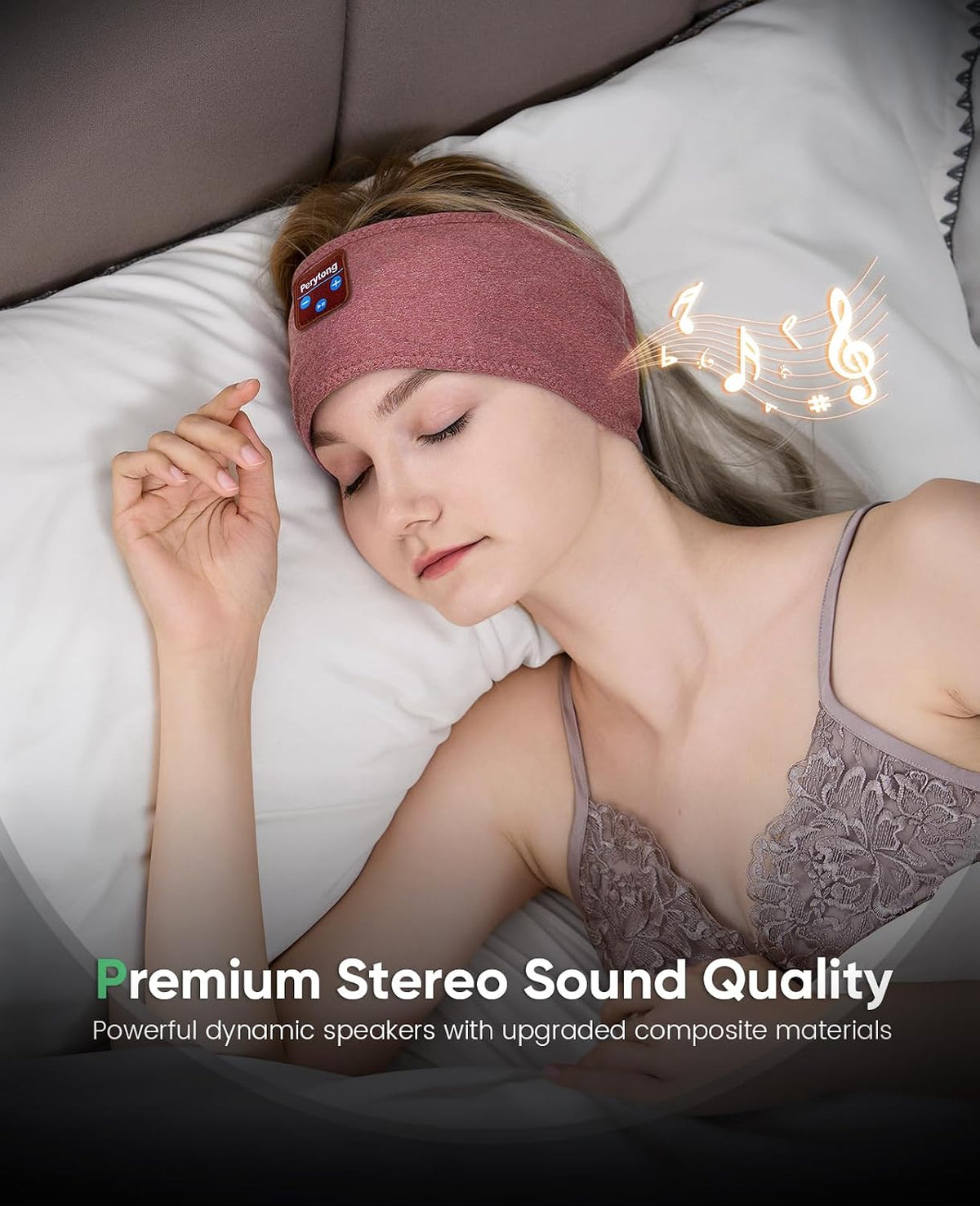 Perytong 2 Pack Sleep Headphones, Sleeping Headphones | Bluetooth Headband with Ultra-Thin HD Stereo Speaker, Wireless Headphone for Sports, Insomnia, Yoga, Air Travel, Meditation