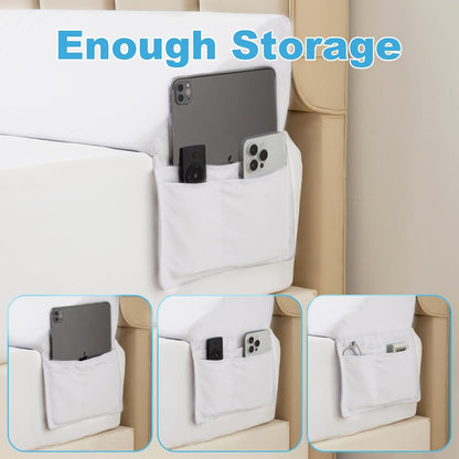 MEGCXIT King Bed Wedge Pillow for Headboard, 76"×10"×6", White | Bed Gap Filler, Triangle Pillow Wedge for Headboard Gap, Bolster Pillows for Beds, Anti-Slip Mattress Wedge Gap Filler