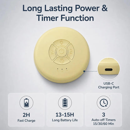 White Noise Sound Machine with Night Light for Sleep Adults Baby | Portable Sound Machine for Travel Office Home Yoga Meditation 26 Soothing Sounds 3 Timers Memory Function Blue