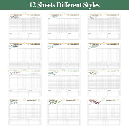 Habit Tracker Calendar- Daily, Weekly & Monthly Habit Tracker Journal | Undated, 12 Months, 7.9"x10", Writable, for Goal Setting, Boost Productivity, Workout Motivation & Self Care Tool