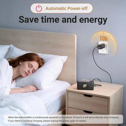 Auto Power-off USB C Rechargeable Dehumidifier Desiccant for Gun Safe | Small Reusable Electric Moisture Absorber for Storage Closet Cabinet Windowsill Bookcase & More Small Area