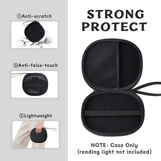 Case for Book Reading Light Compatible with Glocusent & Gritin | Reading Light Travel Case for Nivava/for TROND/for Vekkia/for TAKKUI Neck Reading Light Portable Storage Box for Book Lights
