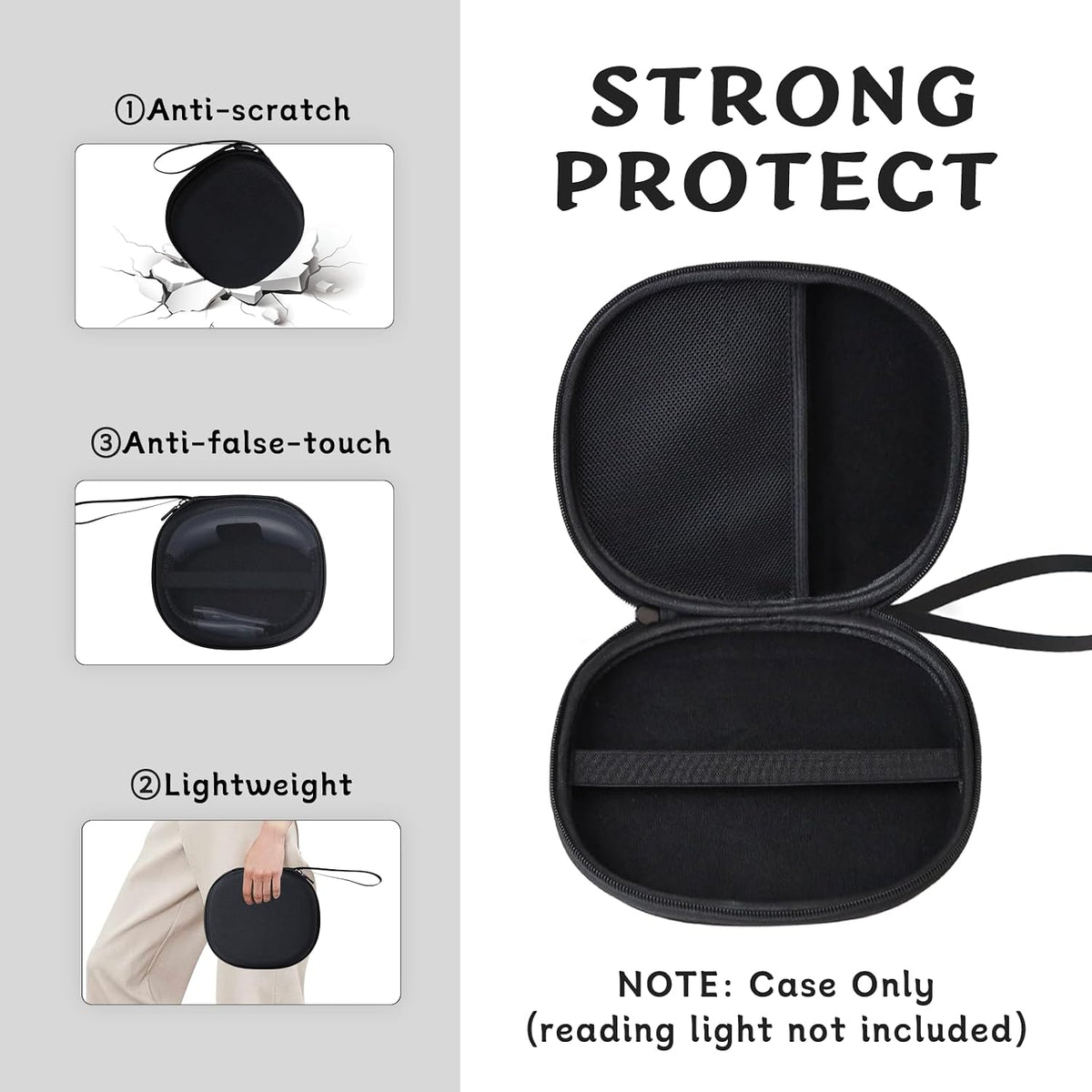 Case for Book Reading Light Compatible with Glocusent & Gritin