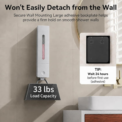 Shampoo and Conditioner Dispenser - Wall-Mounted 3-Chamber Shower Soap Dispenser, No-Drill, 1200ML Capacity, for Bathroom & Hotel