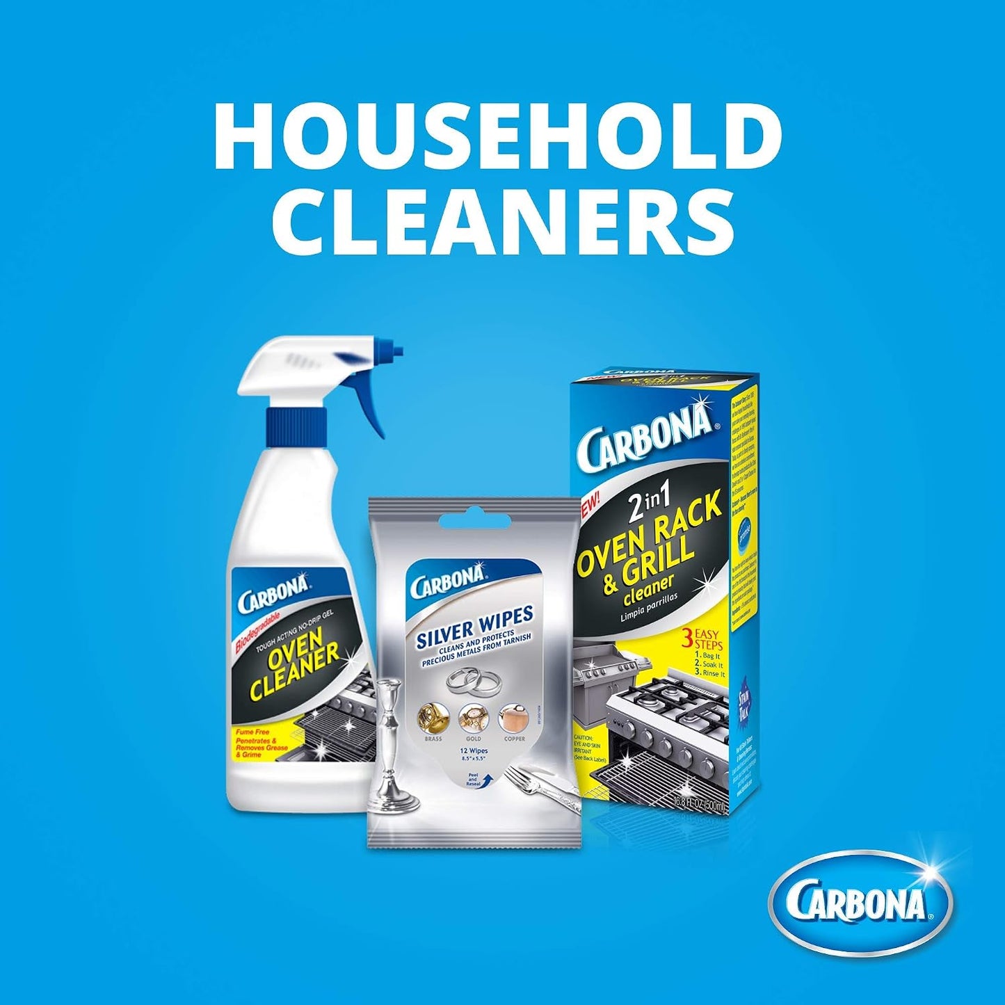Carbona Oven Cleaner | Grease & Stain Fighting Formula | Odor Free | 16.8 Fl Oz Each, 1 Pack