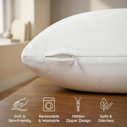 AM AEROMAX 12x20 Memory Foam Throw Pillow Insert, Rectangular Lumbar, White