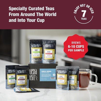 Tiesta Tea - Top 8 Favorites Sampler Set, Loose Leaf, Up to 80 Cups | High to No Caffeine, Hot & Iced, Tea Variety Pack with Green, Herbal, & Black, 8 Sample Pouches