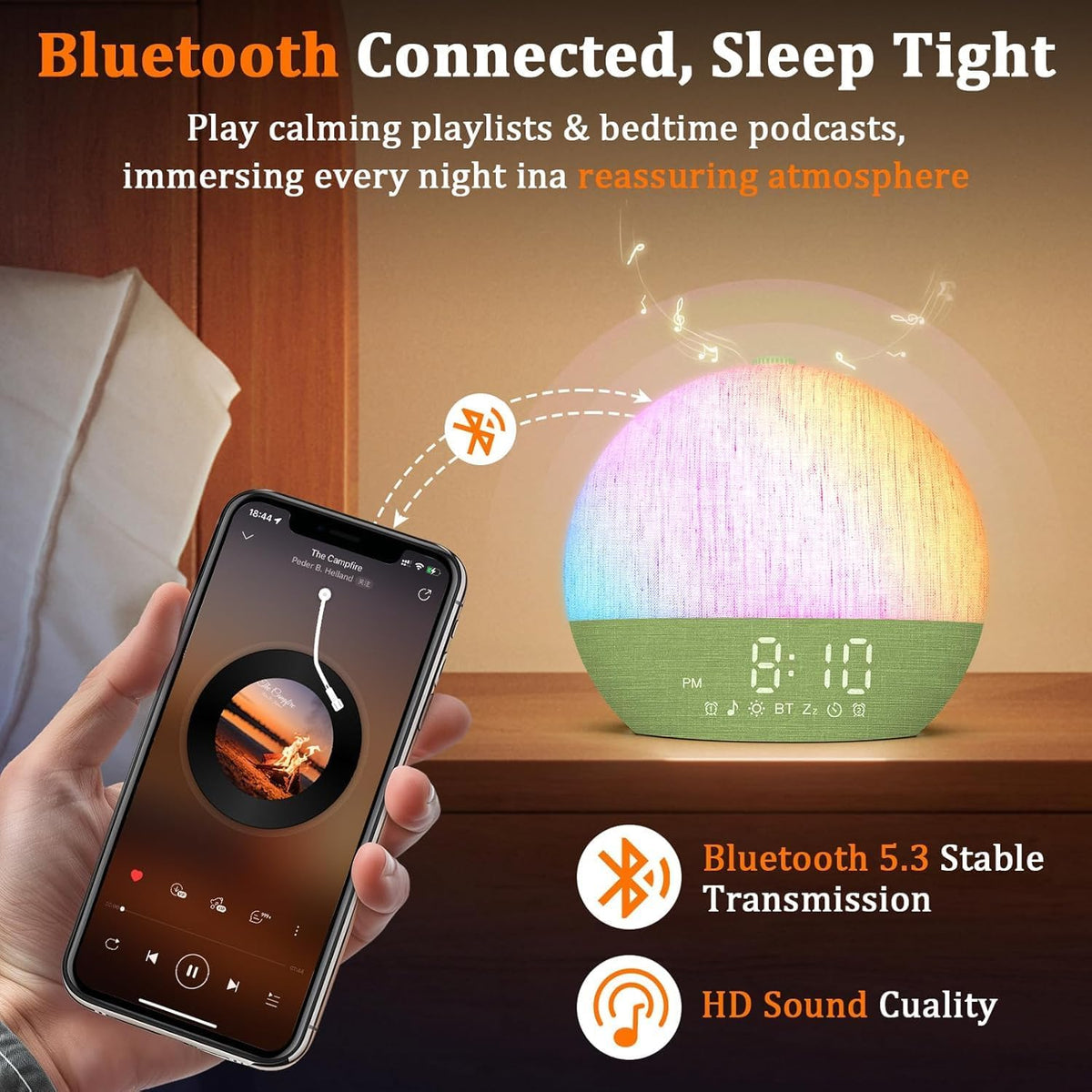 Sunrise Alarm Clock with Sound Machine - Natural Wake-Up Gradual Light