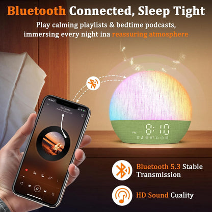 Sunrise Alarm Clock with Sound Machine - Natural Wake-Up Gradual Light