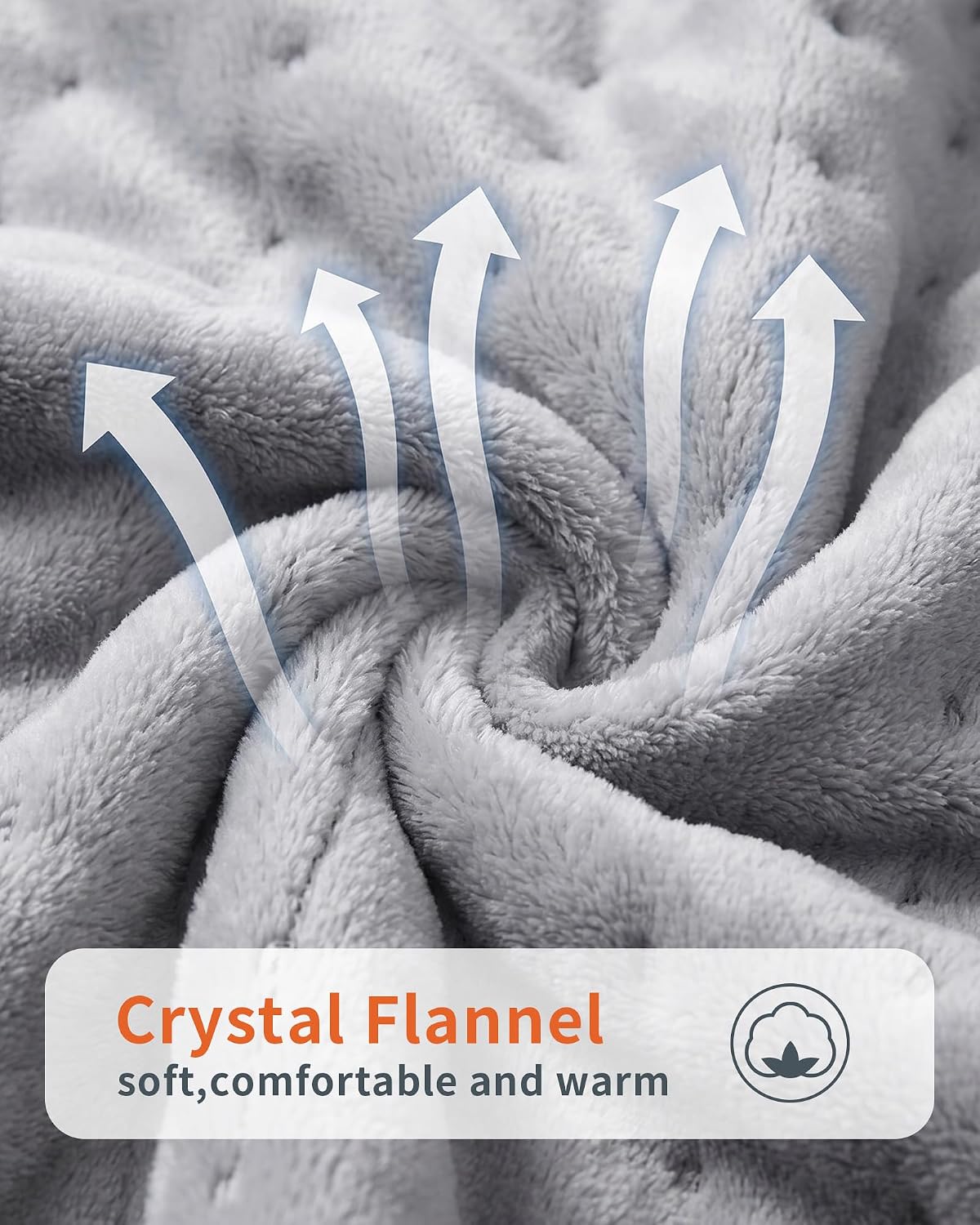 Heating Pad for Neck and Shoulders, 12"x24" Fast Heat Wrap with 5 Heat Settings & 5 Timer, Fast Heating Electric Pad with Plush Fabric, Raised Dot Texture, Light Grey