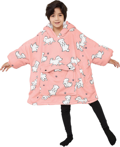 Wearable Blanket Hoodie for Adults With Pocket Strawberry Hoodie | Sherpa, Fuzzy Blanket Hoodie, Oversized Sweatshirt Blanket, Kangaroo Pouch, Cute Birthday Gifts for Sister, Cute Stuff