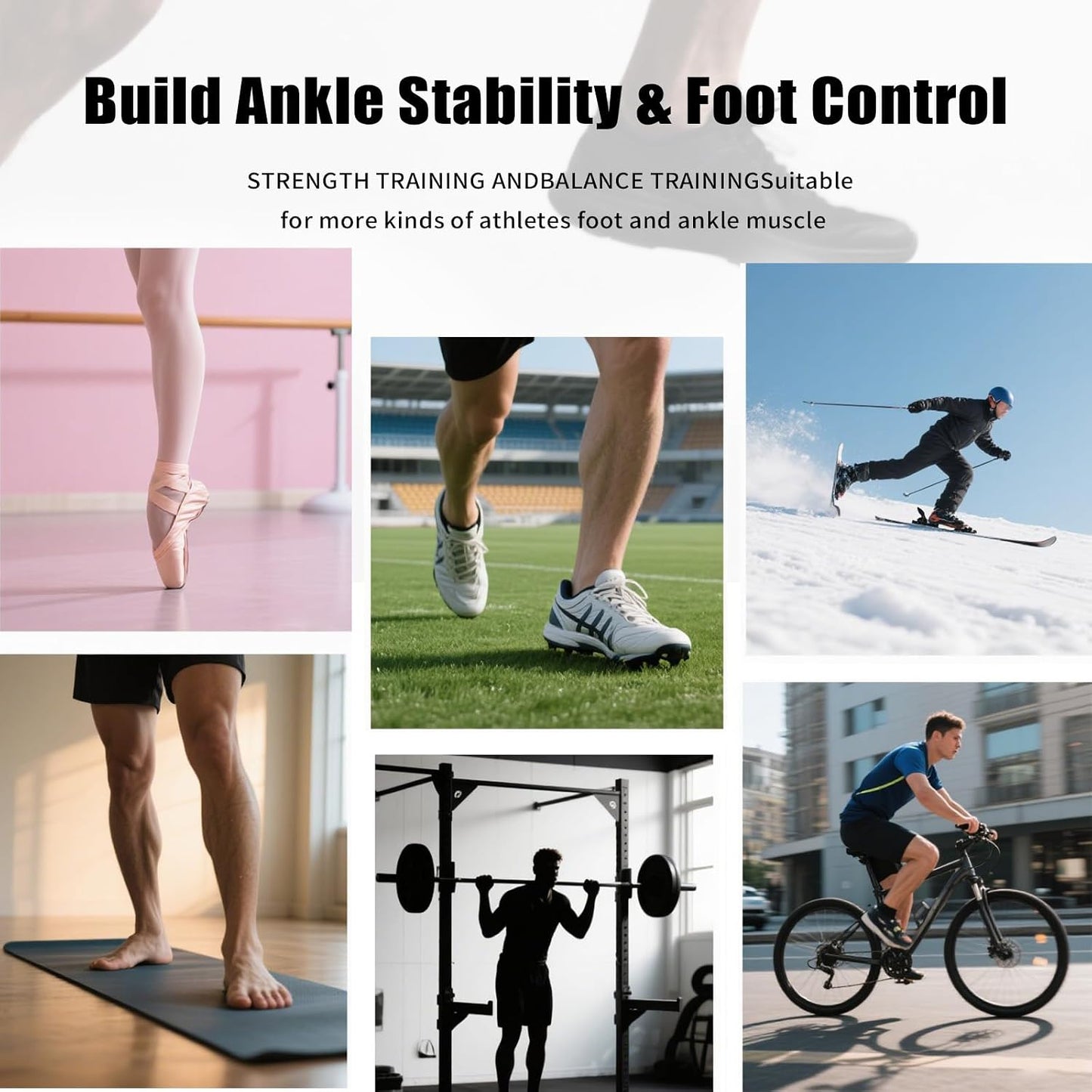 Plantar Fasciitis Relief Ankle Strengthener - Foot & Board Foot Arch Strengthener for Achilles Tendonitis Heel Spurs Balance for Support Flat Feet & Post-Injury Recovery